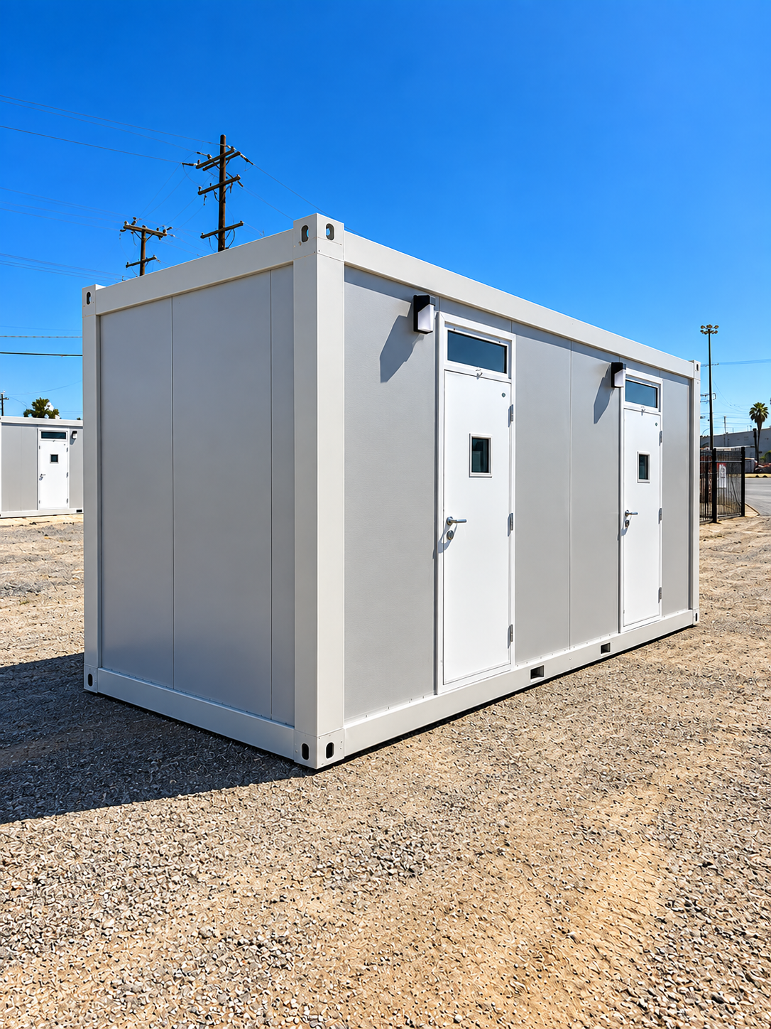 Remote man camp basecamp and workforce housing temporary facilities at an industrial site