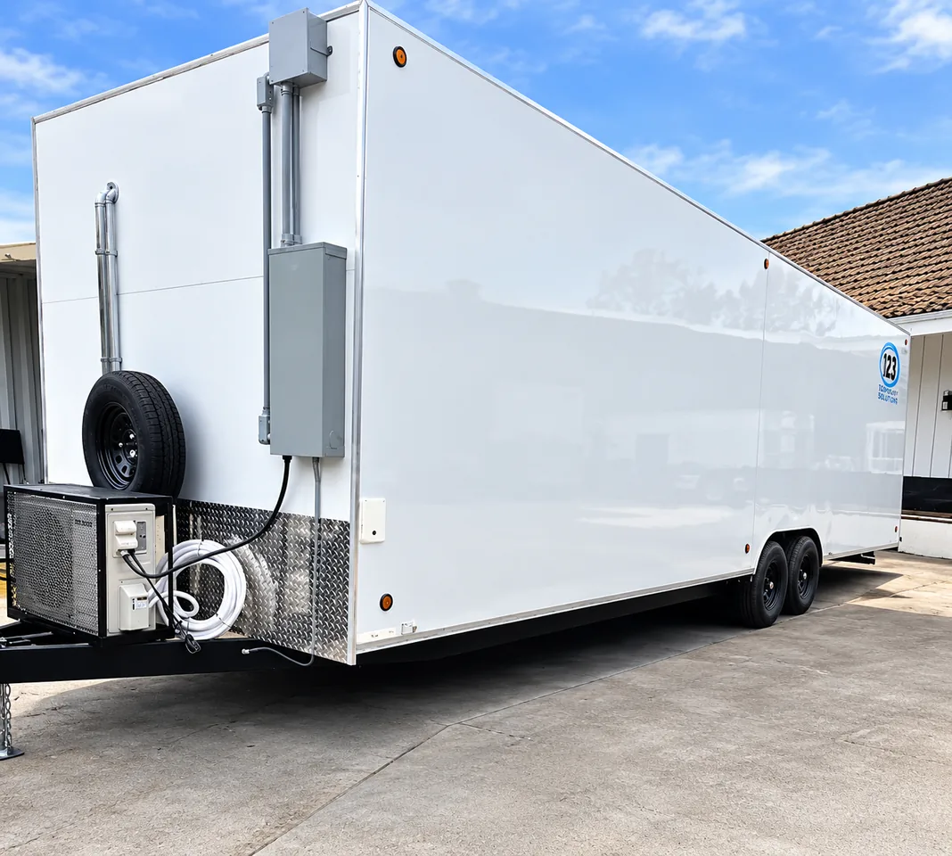 Commercial conveyor dishwashing trailer rental equipment